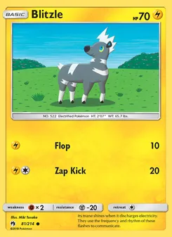 Blitzle card from Lost Thunder, number 81/214