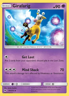 Girafarig card from Lost Thunder, number 94/214