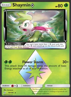 Shaymin ◇ card from Team Up, number 10/181
