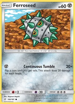 Ferroseed card from Team Up, number 102/181