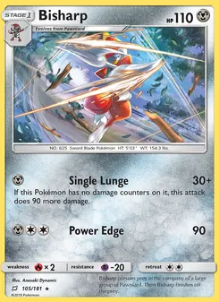 Bisharp card from Team Up, number 105/181