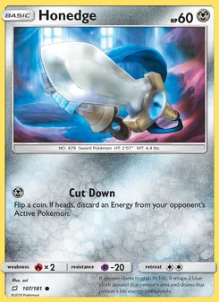 Honedge card from Team Up, number 107/181