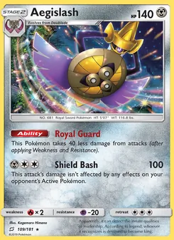 Aegislash card from Team Up, number 109/181