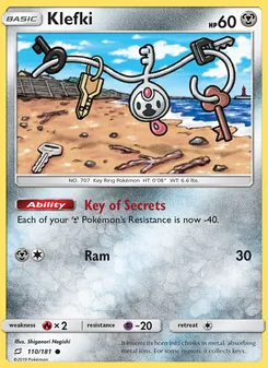 Klefki card from Team Up, number 110/181