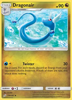 Dragonair card from Team Up, number 118/181