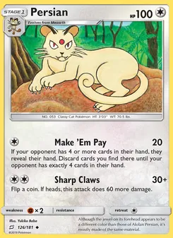 Persian card from Team Up, number 126/181