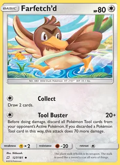 Farfetch’d card from Team Up, number 127/181