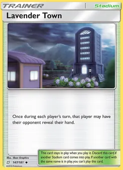 Lavender Town card from Team Up, number 147/181