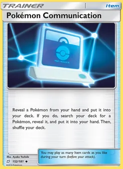 Pokémon Communication card from Team Up, number 152/181