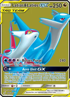 Latias & Latios GX card from Team Up, number 169/181