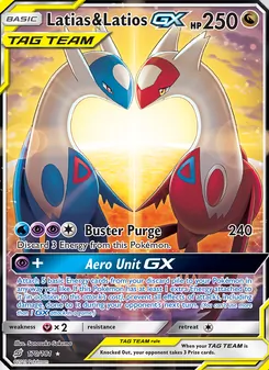 Latias & Latios GX card from Team Up, number 170/181