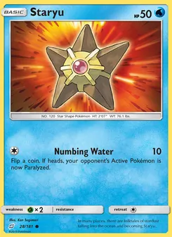 Staryu card from Team Up, number 28/181