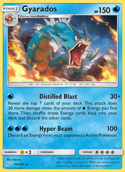 Gyarados card from Team Up, number 30/181