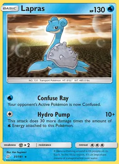 Lapras card from Team Up, number 31/181