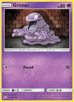Grimer card from Team Up, number 62/181
