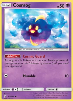 Cosmog card from Team Up, number 69/181