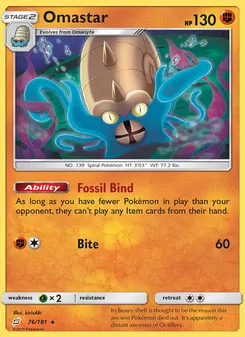 Omastar card from Team Up, number 76/181