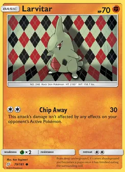 Larvitar card from Team Up, number 79/181