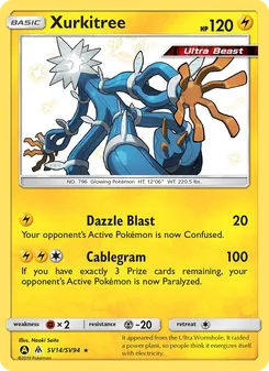 Xurkitree card from Hidden Fates Shiny Vault, number SV14/94