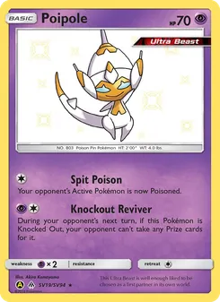 Poipole card from Hidden Fates Shiny Vault, number SV19/94