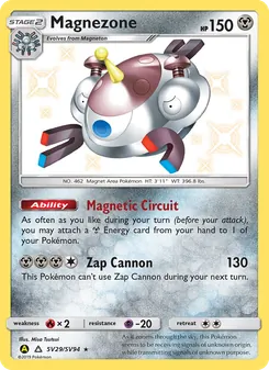 Magnezone card from Hidden Fates Shiny Vault, number SV29/94