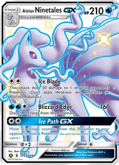 Alolan Ninetales-GX card from Hidden Fates Shiny Vault, number SV53/94