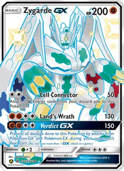Zygarde-GX card from Hidden Fates Shiny Vault, number SV65/94