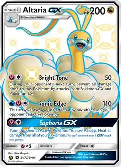 Altaria-GX card from Hidden Fates Shiny Vault, number SV77/94