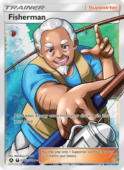Fisherman card from Hidden Fates Shiny Vault, number SV83/94