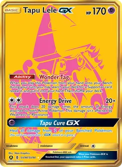 Tapu Lele-GX card from Hidden Fates Shiny Vault, number SV94/94