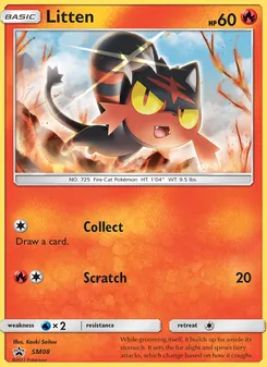 Litten card from SM Black Star Promos, number SM08/248