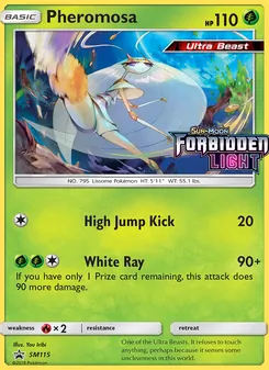Pheromosa card from SM Black Star Promos, number SM115/248