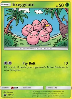 Exeggcute card from SM Black Star Promos, number SM119/248