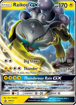 Raikou GX card from SM Black Star Promos, number SM121/248
