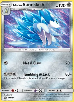 Alolan Sandslash card from SM Black Star Promos, number SM127/248