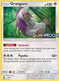 Oranguru card from SM Black Star Promos, number SM13/248