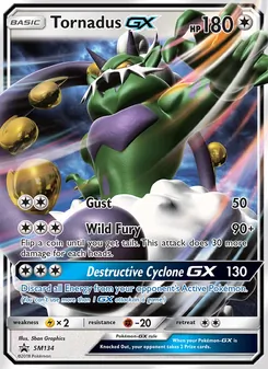 Tornadus GX card from SM Black Star Promos, number SM134/248