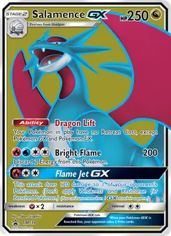 Salamence GX card from SM Black Star Promos, number SM139/248