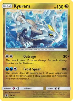 Kyurem card from SM Black Star Promos, number SM142/248