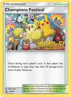 Champions Festival card from SM Black Star Promos, number SM148/248