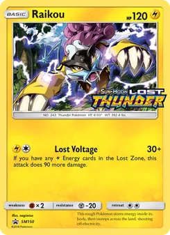 Raikou card from SM Black Star Promos, number SM150/248