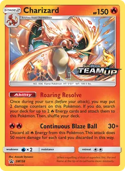Charizard card from SM Black Star Promos, number SM158/248