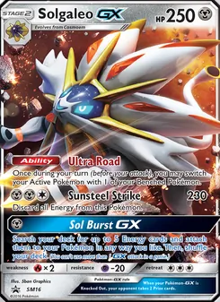 Solgaleo GX card from SM Black Star Promos, number SM16/248