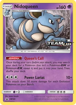 Nidoqueen card from SM Black Star Promos, number SM160/248