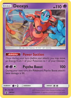 Deoxys card from SM Black Star Promos, number SM164/248