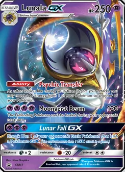 Lunala GX card from SM Black Star Promos, number SM17/248