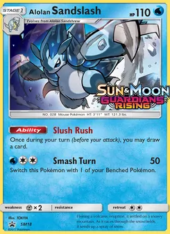 Alolan Sandslash card from SM Black Star Promos, number SM18/248