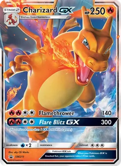 Charizard GX card from SM Black Star Promos, number SM211/248
