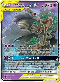 Trevenant & Dusknoir GX card from SM Black Star Promos, number SM217/248