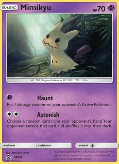 Mimikyu card from SM Black Star Promos, number SM29/248